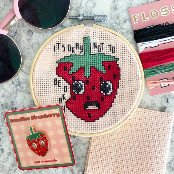 Strawberry Season Cross Stitch Kit
