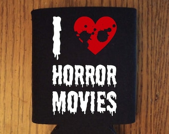 I Heart Horror Movies Black Can Cooler