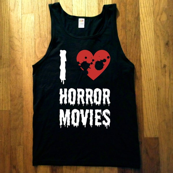 I Heart Horror Movies Men's Black Sleeveless Tank Top