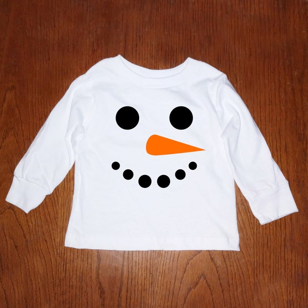 Girls Snowman Shirt - Etsy