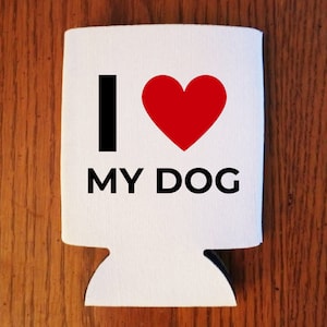 I Heart My Dog / Dogs White Or Black Can Cooler