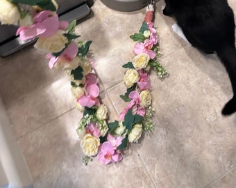 Handmade Wedding Floral 5ft Dog Leash