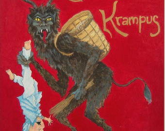 Krampus Christmas Art Poster