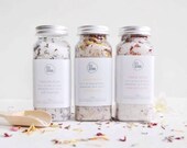 Badesalz Trio | Aromatherapie | Ätherische Öle | Spa Geschenk für sie | Wohltuendes Bad einweichen | Handgemachte | Weihnachtsgeschenke