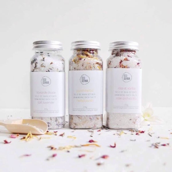 Bath Salts Trio | Aromatherapy | Essential oils | Spa Gift for her | Soothing Bath Soak | Handmade | Christmas Giftset