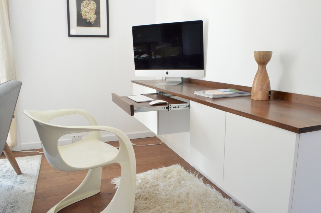 Floating Credenzas Media Consoles Desk Ikea Hacks Etsy