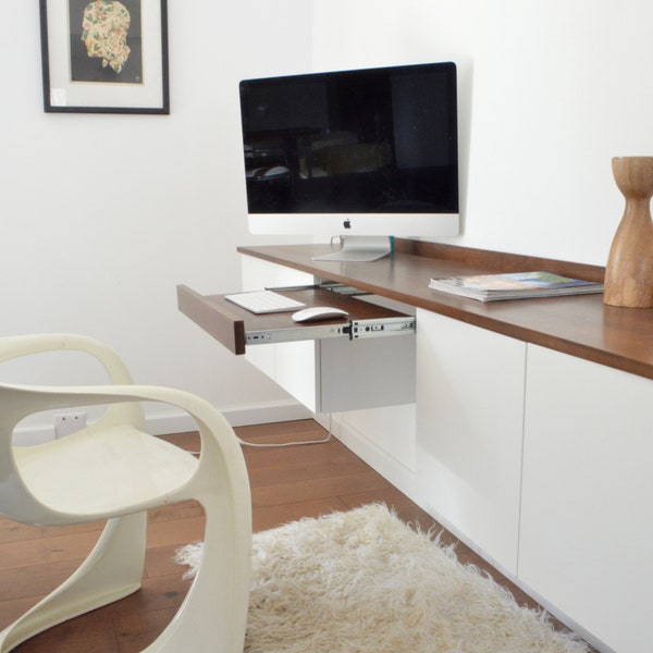 Floating Media Console Etsy