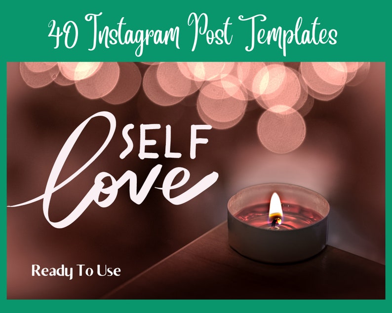 40 Self Love Instagram Post Templates Done for You Etsy