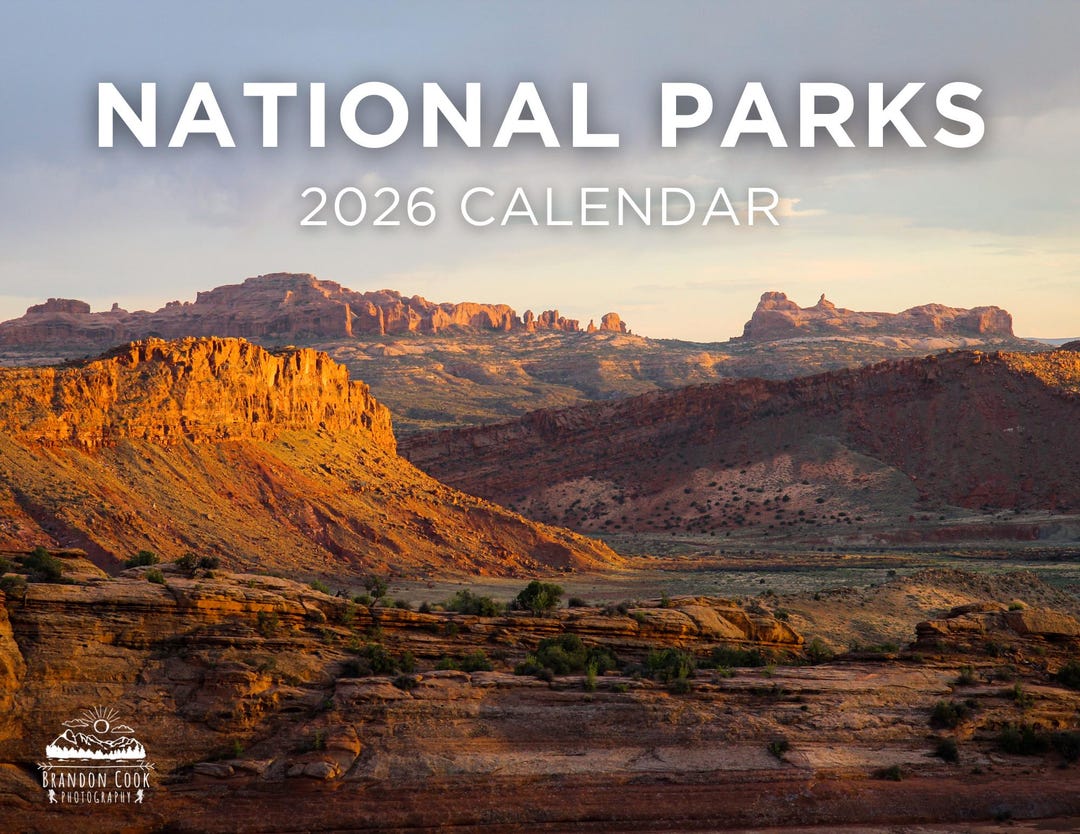 2026 National Parks 18-month Wall Calendar | Nature Gift for Hikers