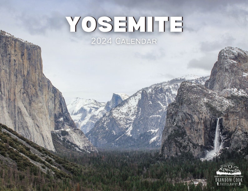 2024 Yosemite National Park Calendar Etsy