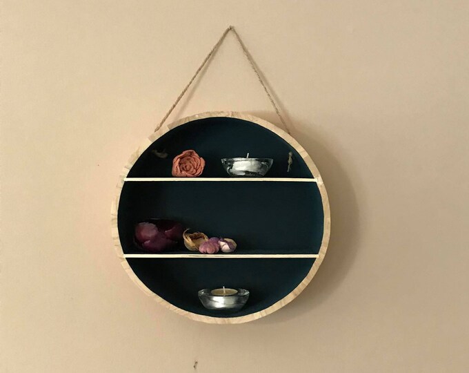 Round Wooden Hanging Shelf /round Shelf / Handmade Decorative Shelf
