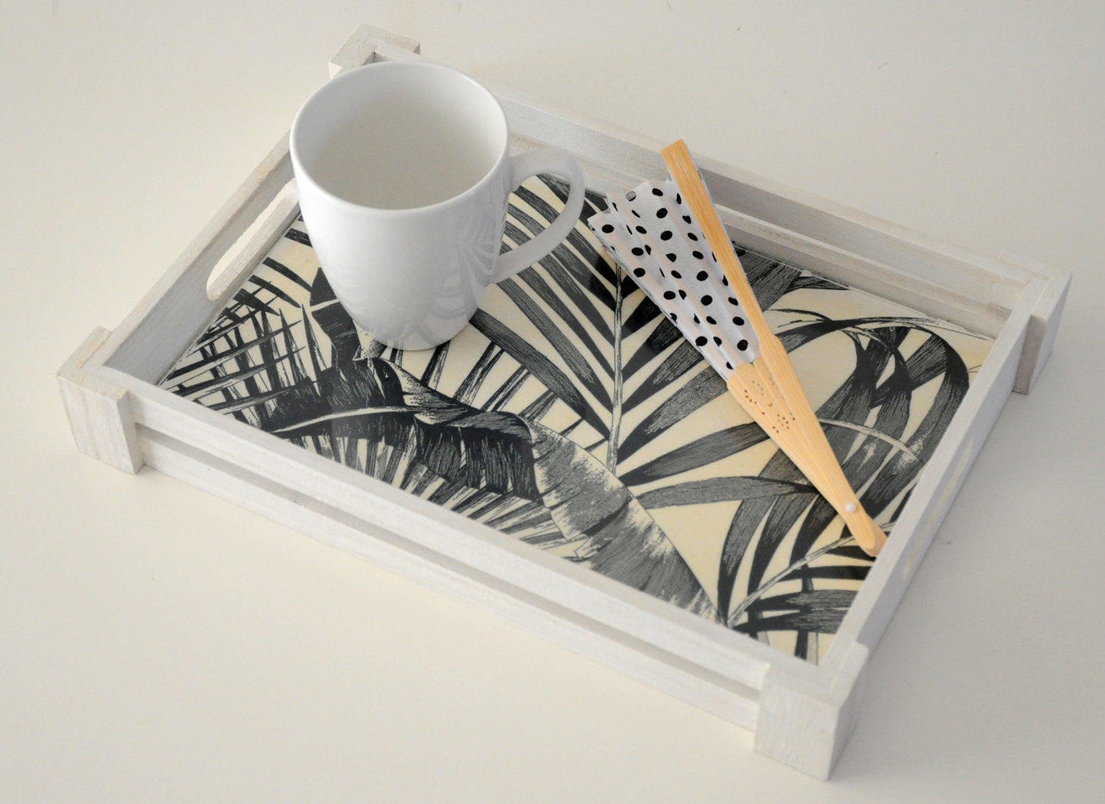 Wooden decoupage tray / Wooden tray / Decoupage tray / Flower Etsy