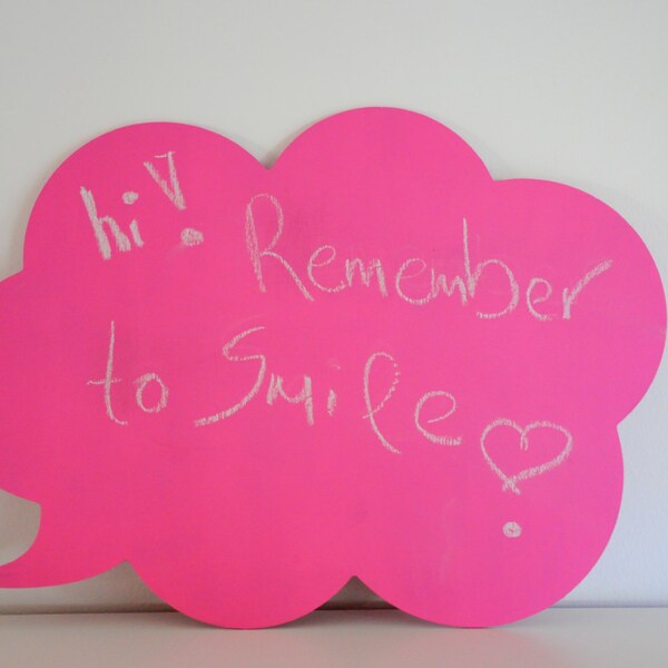 Speech Bubble Chalkboard Cloud / Chalkboard Frame / Nursery wall cloud