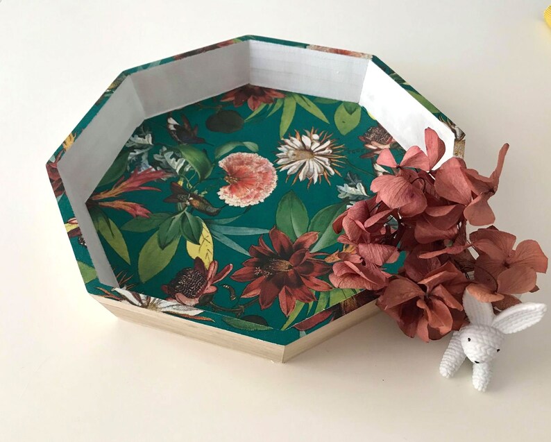 Wooden Vase Mug Coup Pen Pencil Flowers decoupage craft no painted round box