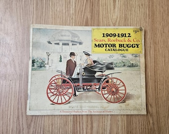 1973 Sears Roebuck 1909-1912 Motor Buggy Catalogue Reprint Vintage Auto Catalog Booklet