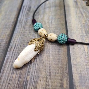 Extra Large Gator Tooth Pendant Necklace