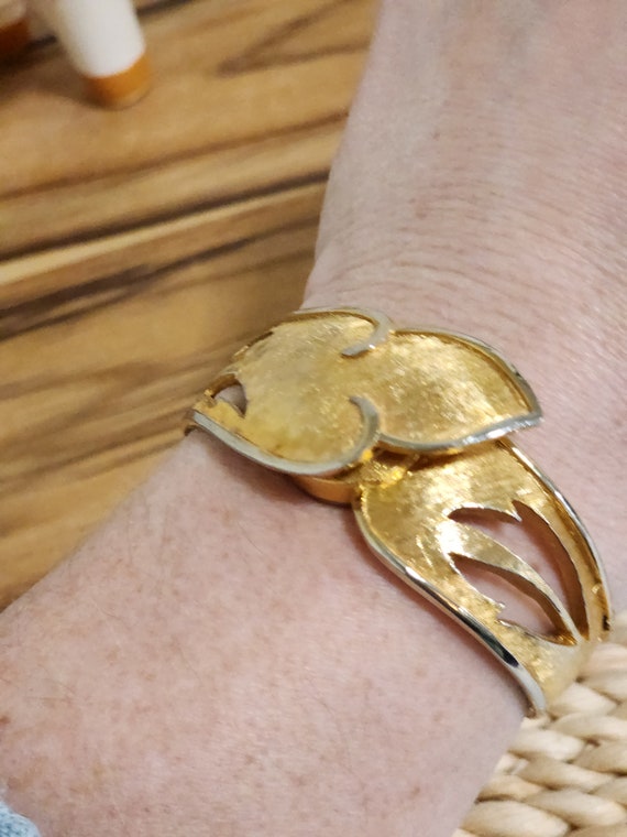 80's Vintage Costume Gold Watch Bracelet - image 4