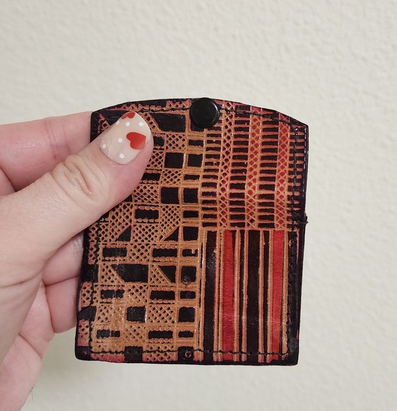 Moroccan Vintage Leather Wallet and Coin Purse-70… - image 8