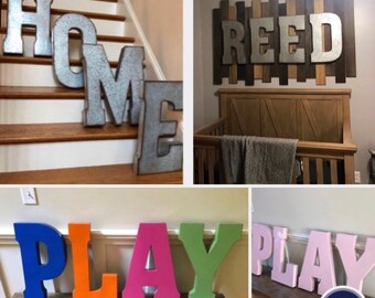 Large Metal Letters Etsy