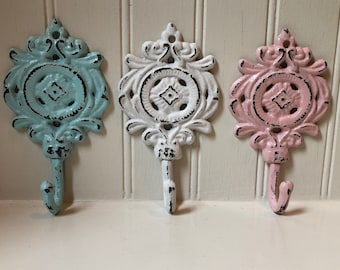 2 x Shabby Grey Chic Hooks Fork Vintage Kitchen Towel Design from Biggie Best 2 x Shabby Grey Chic Hooks Fork Vintage Kitchen Towel Design from Biggie Best