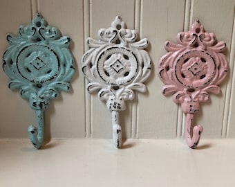 Towel Hook,SINGLE HOOK, Decorative Hooks, Wall Hooks, Ornate Hook, Coat Hook, Wall Hooks Vintage, Bath Hook, Shabby Chic hook