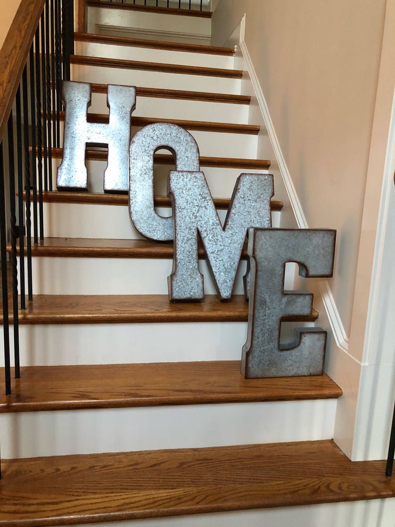 Extra Large Metal Letters Wall Decor Galvanized Business Wedding 20 Inch