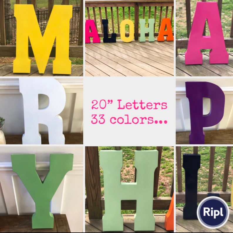 Extra Large Black Metal Letters Pick Color Galvanized