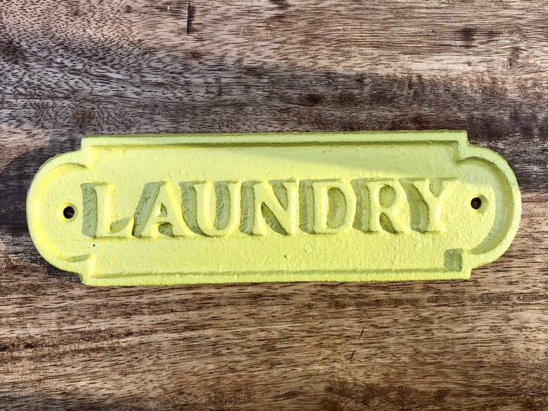 CAST IRON LAUNDRY Sign Laundry Room Sign Rustic Farmhouse Etsy