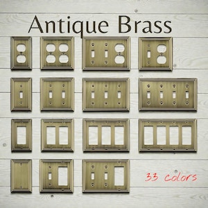 Aged Bronze Switch Plate Cover, Rustic Outlet Covers, Free Screws