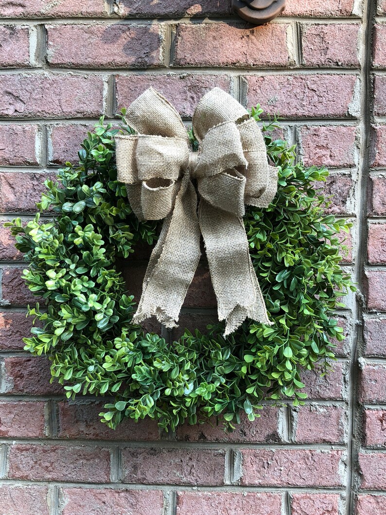 CLEARANCE /farmhouse Wreath Boxwood Wreath Green Wreath Etsy