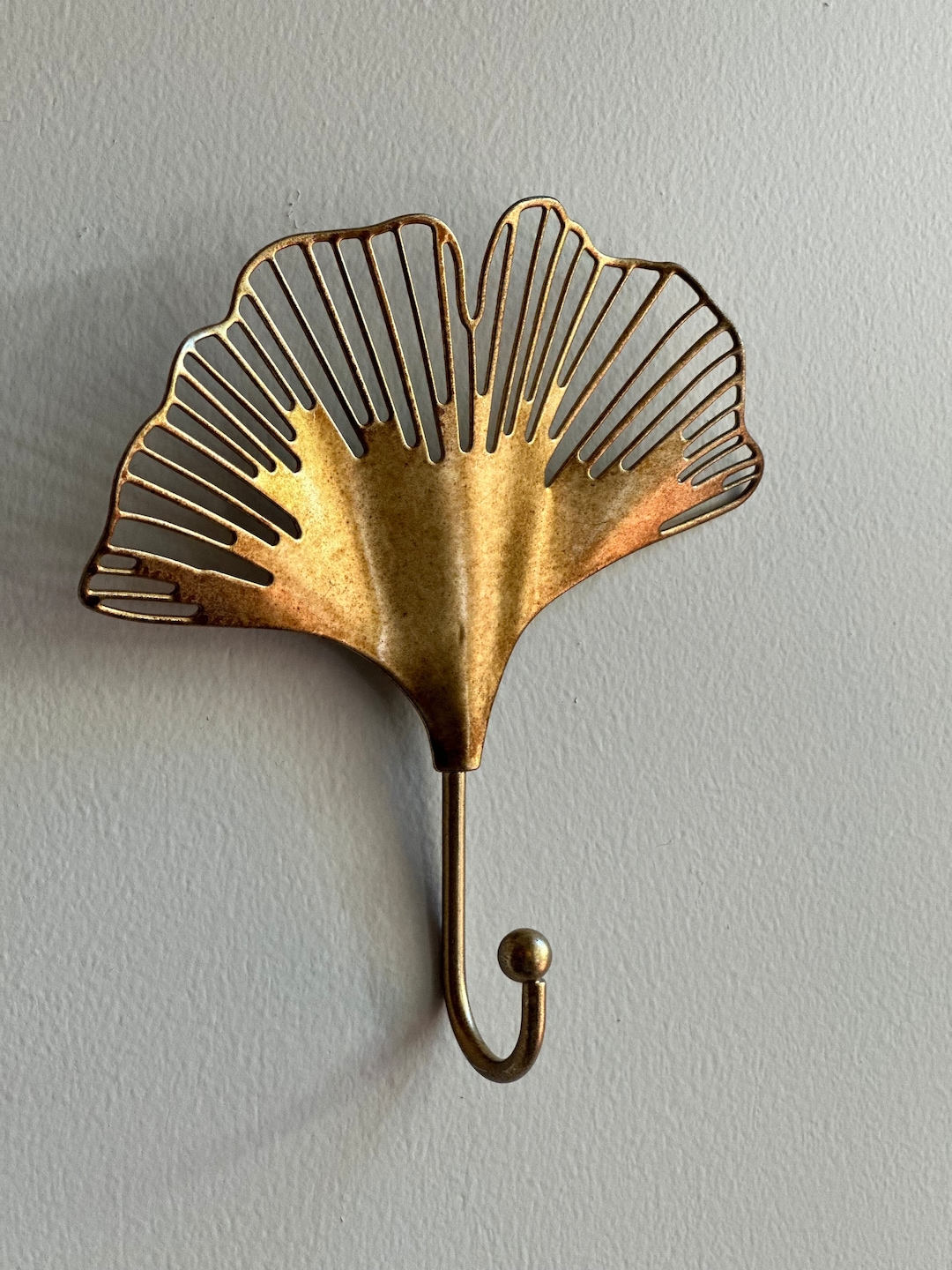 Gold Ginkgo Leaf Metal Wall Hook, Gold Hook, Towel Hook, Wall Hook