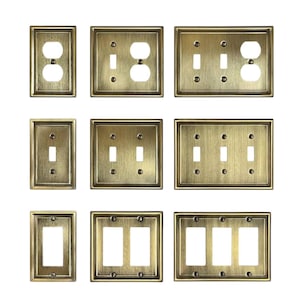 Sale/ Antique Brass covers,  Switch Plates, Light Switch cover, Outlet , Switch plate, outlet plate covers, Switch Plates, Plug Cover