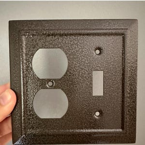 Antique Brass Light Switch Cover, Bronze Wall Plate (20 colors) image 2