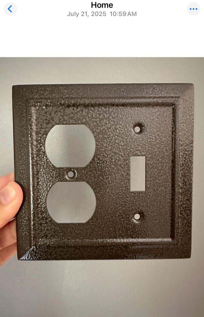 Antique Brass Light Switch Cover, Bronze Wall Plate (20 colors) image 2