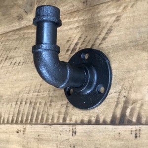 Rustic Industrial Farmhouse Pipe Hook/Wall Decor, Metal wall hook/Pick color/ Vintage hook/ metal wall hook/Industrial Hook