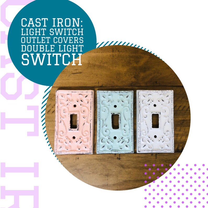 Sale/cast Iron Double Light Switch Cover/single Light Switch Etsy
