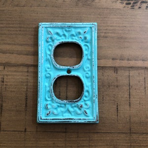 Light Switch Cover/Double light switch/cast iron switch/Light Switch Plate/Decorative wall Cover/ Outlet Cover/ Shabby Chic/ Metal Plate image 7
