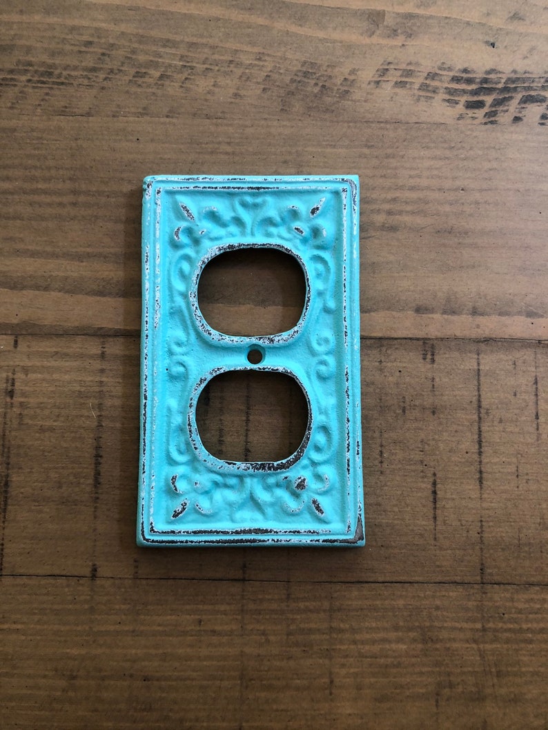 Light Switch Cover/Double light switch/cast iron switch/Light Switch Plate/Decorative wall Cover/ Outlet Cover/ Shabby Chic/ Metal Plate image 7