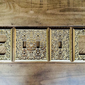 Ornate gold brass covers, Switch Plates, FREE SCREWS, Light Switch cover, Outlet , Switch plate,outlet plate covers,Switch Plates,Plug Cover