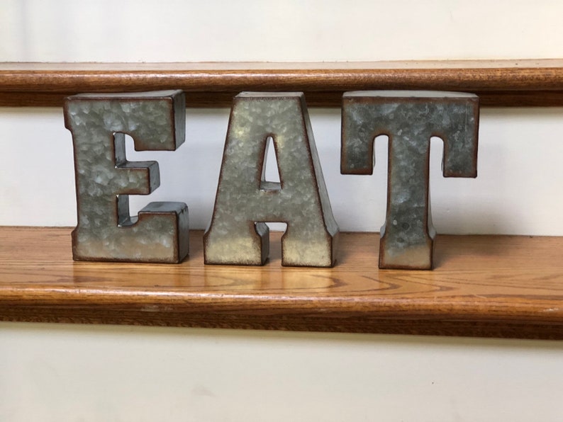 Eat Letters Eat Sign Kitchen Eat Sign Eat Metal Sign Metal Etsy