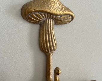 Mushroom Metal Wall Hook, Gold Hook, Towel Hook, Wall Hook, Coat
