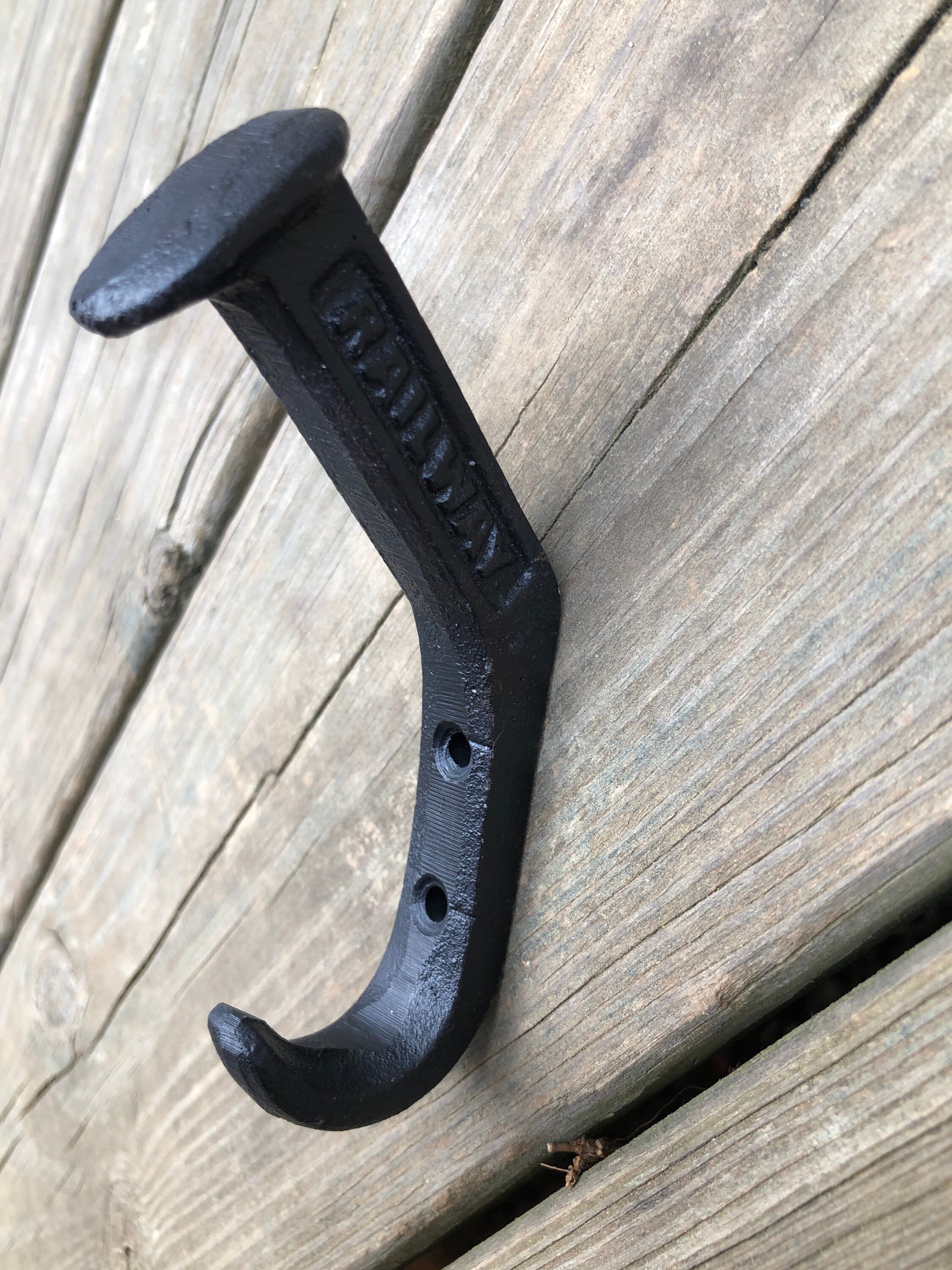 Black Railroad Spike Wall Hook Cast Iron Railroad Spike Coat Hook Railway Spike Wall Hook Rustic Railroad Spike Hook Etsy Ireland