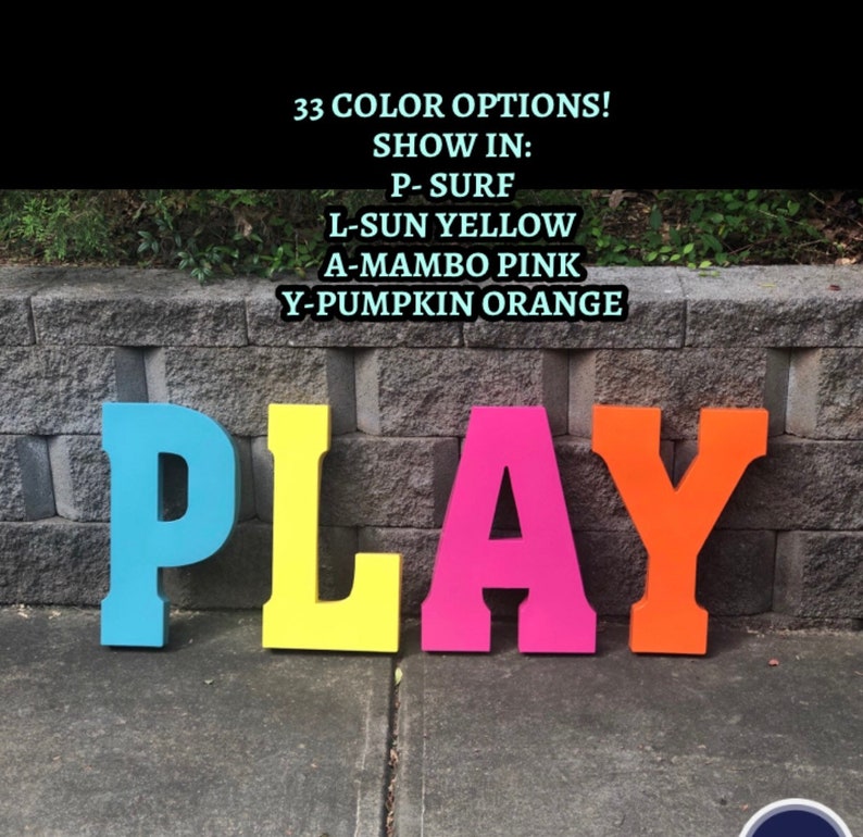 Play Word Sign Metal Word Art Playroom Decor Play Room Wall Etsy