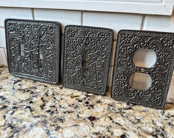 Dark Bronze Switch Plates, Light Switch cove, Outer Covers, Antique Bronze, Plug Cover, Switch plate, white covers, outlet plate covers