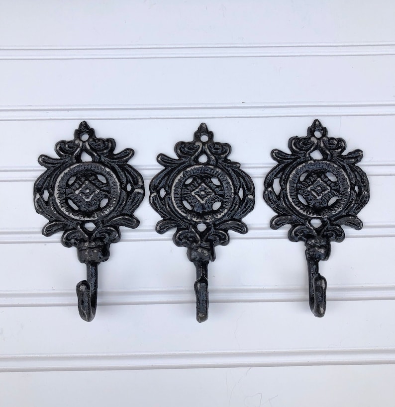 Cast iron Decorative wall hook/Laundry room hooks/ Vintage Etsy