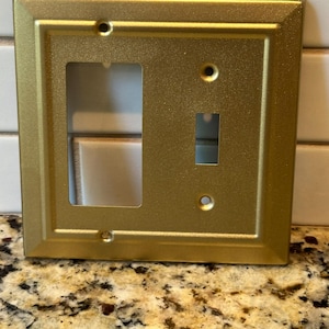 Antique Brass Light Switch Cover, Bronze Wall Plate (20 colors) image 14