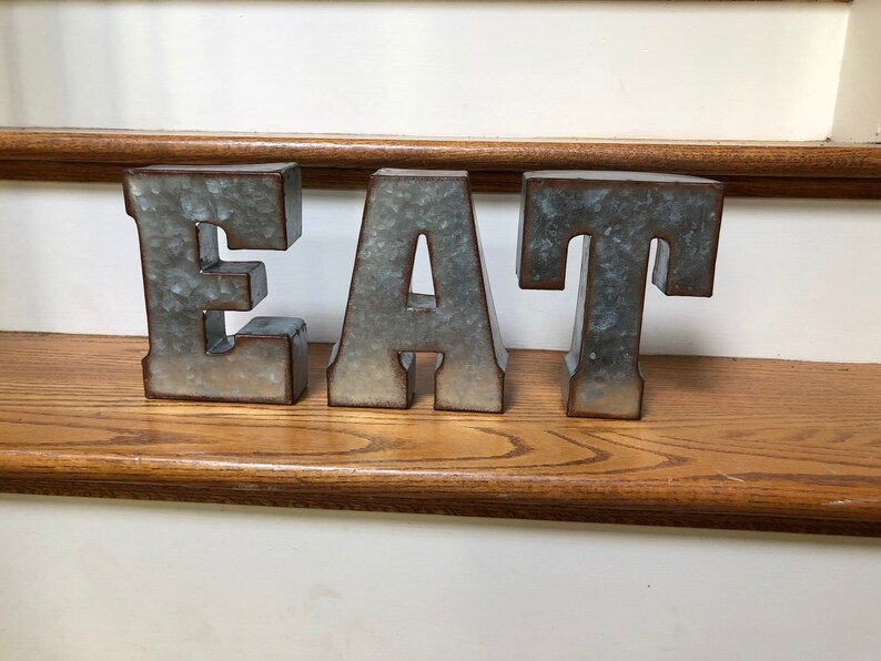 Eat Letters Eat Sign Kitchen Eat Sign Eat Metal Sign Metal Etsy