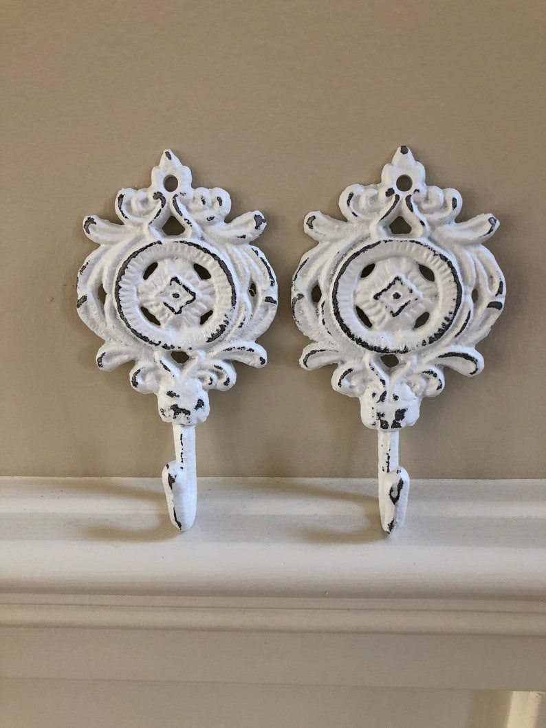 Cast iron Decorative wall hook/Laundry room hooks/ Vintage Etsy