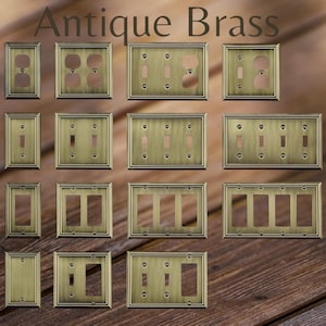 Quadruple toggle light switch,  Brass covers, Switch Plates, Light Switch cover, Outlet , Switch plate, quadruple rocker