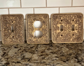 SALE,Switch Plates, FREE SCREWS, Light Switch cover, Outer Covers, Antique Bronze, Plug Cover, Switch plate, white cover,outlet plate covers